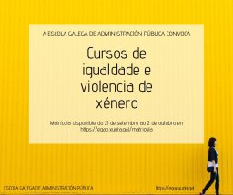 Convocatoria extraordinaria de actividades en materia de igualdade e violencia de xénero